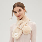 Cute Plush Wrap Neck Warmer Winter Scarf Winter Warm Ski Scarves Collar for Women