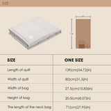 US Stock Camping Blanket 90% White Down Packable Soft Wearable Scarf