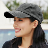 US Stock Washed Plain Baseball Cap Retro Adjustable Size Dad Hats