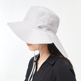 Women's UV Protection Foldable Two Pieces Wide Brim Bucket Hat UPF 50+