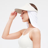 Anti-UV Neck Shade UPF 50+ Sun Protection Hat Drape Adjustable Neck Protector Unisex Face Covering