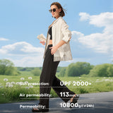 Sun Protection Wide-Leg Pants – UPF 2000+ Cooling Linen-Blend Fabric