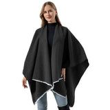 US Stock Shawl Warps for Women Open Front Poncho Cape Scarf Warm Blanket