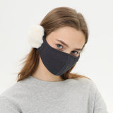 US Stock Women's Warm Mask Balaclava Face Cover with Earmuffs