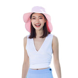 Women's UV Protection Foldable Two Pieces Wide Brim Bucket Hat UPF 50+