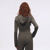 US Stock Women's Cropped Jacket UPF 50+ Long Sleeve Coat Tops