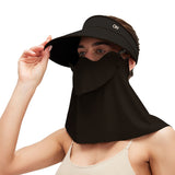 Sun Visor with Detachable Neck & Face Shield Multi-Function Slide Track Design UPF2000+