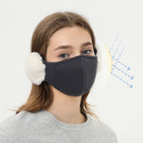 US Stock Women's Warm Mask Balaclava Face Cover with Earmuffs
