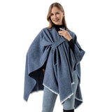 US Stock Shawl Warps for Women Open Front Poncho Cape Scarf Warm Blanket