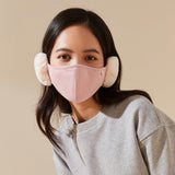 US Stock Women's Warm Mask Balaclava Face Cover with Earmuffs