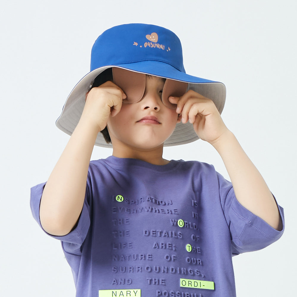 Kid's UV Protection Bucket Hat UPF 50+ Wide Brim Sun Caps for Boys Girls