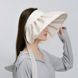 Wide Brim Shell Shape Sun Visor Cap UPF 50+ Sun Protection Soft Band Hat
