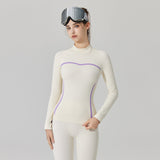 US Stock Skiing Thermal Underwear Set for Women Seamless Warm Base Layer Top & Bottom