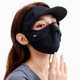 US Stock Sun Protection Full Face Mask with Cap Brim UPF 50+ Riding Cover
