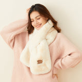 US Stock Faux Rabbit Fur Scarf for Women Winter Warm Scarves