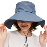 Unisex Wide Brim Bucket Hat Sun Protection Fishing Cap UPF 50+