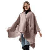 US Stock Women's Warm Shawl Warps Open Front Poncho Cape Scarf Blanket