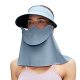 Sun Visor with Detachable Neck & Face Shield Multi-Function Slide Track Design UPF2000+