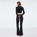 High Waisted Flare Leggings UPF50+ Stretchy Yoga Pants