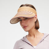 Reversible Straw Visor Hat Roll Up Foldable Double-Sided Sun Protection Cap UPF 2000+
