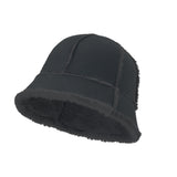 US Stock Winter Faux Fur Bucket Hat Fluffy Fuzzy Vintage Hat