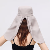 US Stock Unisex Sun Protection Fishing Hat with Face Neck Cover Flap Hiking Cap UPF 50+