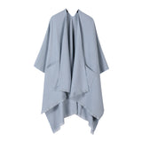 US Stock Women's Warm Shawl Warps Open Front Poncho Cape Scarf Blanket