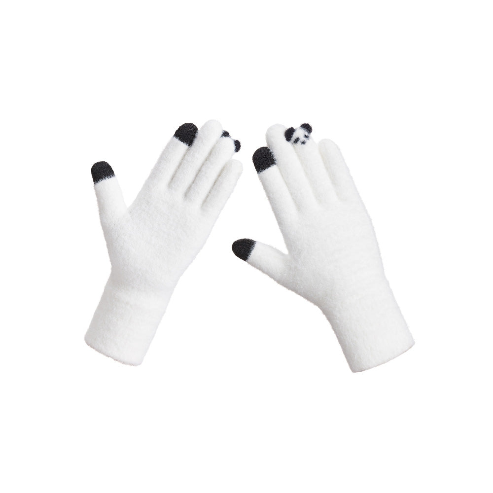 Cute Finger Touchscreen Gloves Winter Warm Elastic Cuff Gloves