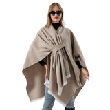 US Stock Shawl Warps for Women Open Front Poncho Cape Scarf Warm Blanket