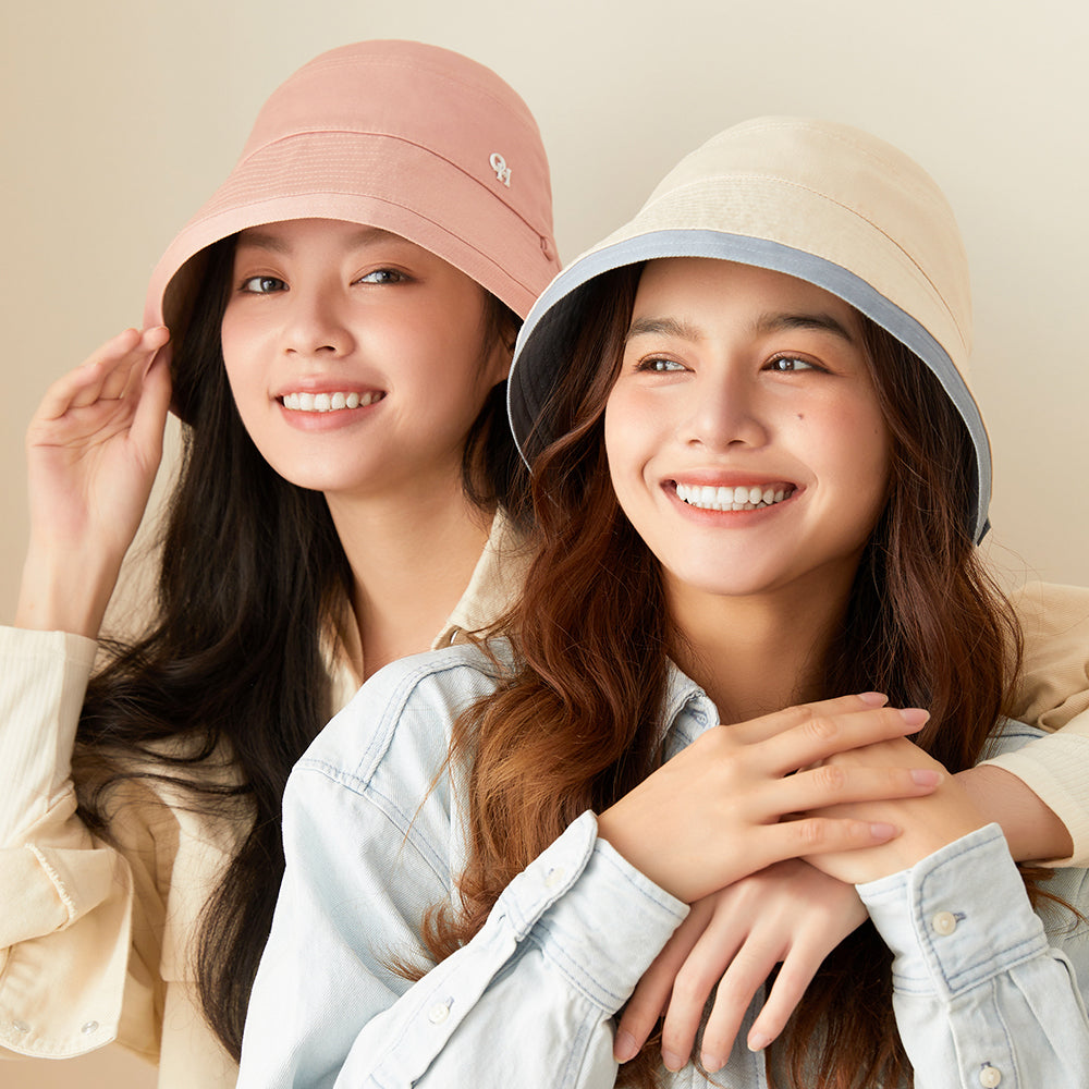 Reversible Wide Brim Bucket Hat for Women and Girls