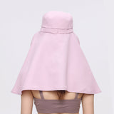 US Stock Unisex Sun Protection Fishing Hat with Face Neck Cover Flap Hiking Cap UPF 50+