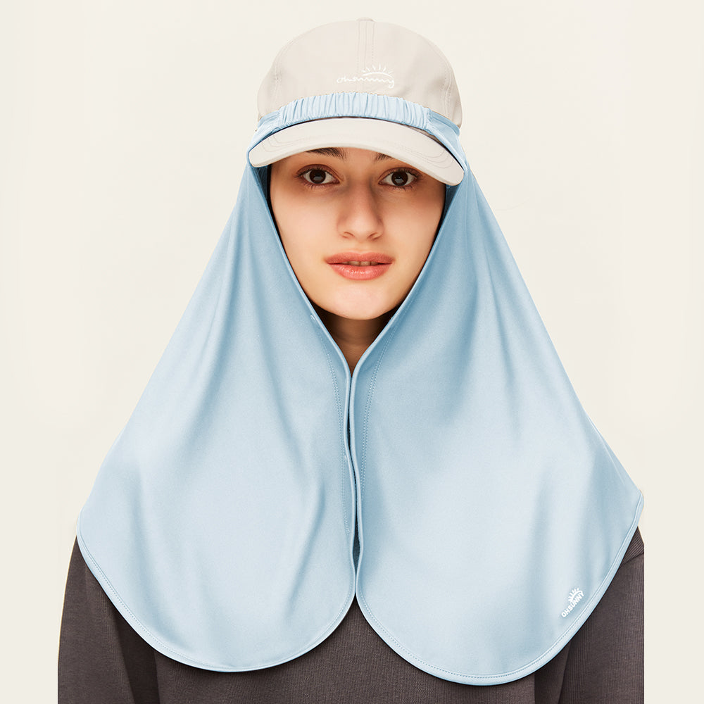 Unisex Hat Drape UPF 50+ Sun Protection Neck Flap Face Cover Adjustable Size