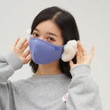 US Stock Women's Warm Mask Balaclava Face Cover with Earmuffs