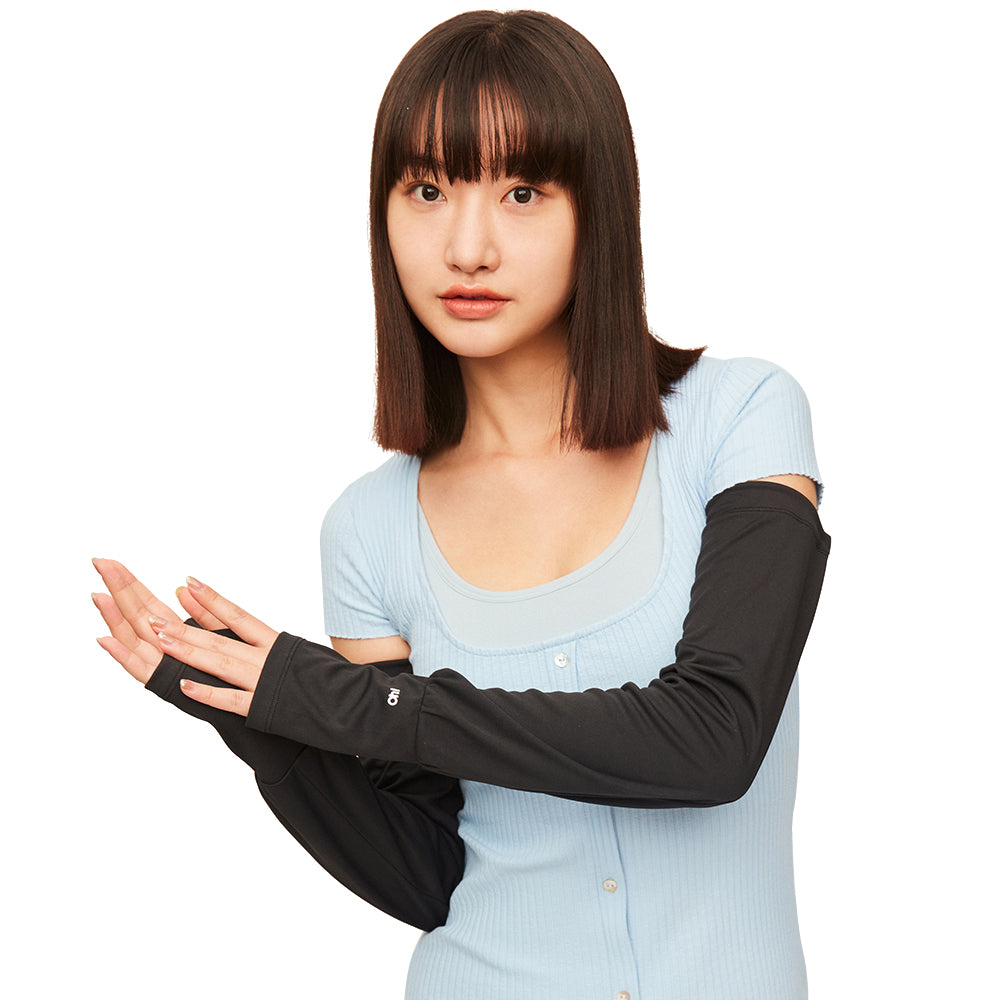 Women's Sunscreen Arm Sleeves Loose Non-Slip Sun Protection Mitten UPF50+