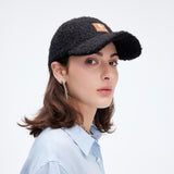 Warm Faux Plush Baseball Cap Adjustable Fit Stylish Unisex Fall & Winter Hat