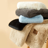 US Stock Faux Rabbit Fur Scarf for Women Winter Warm Scarves