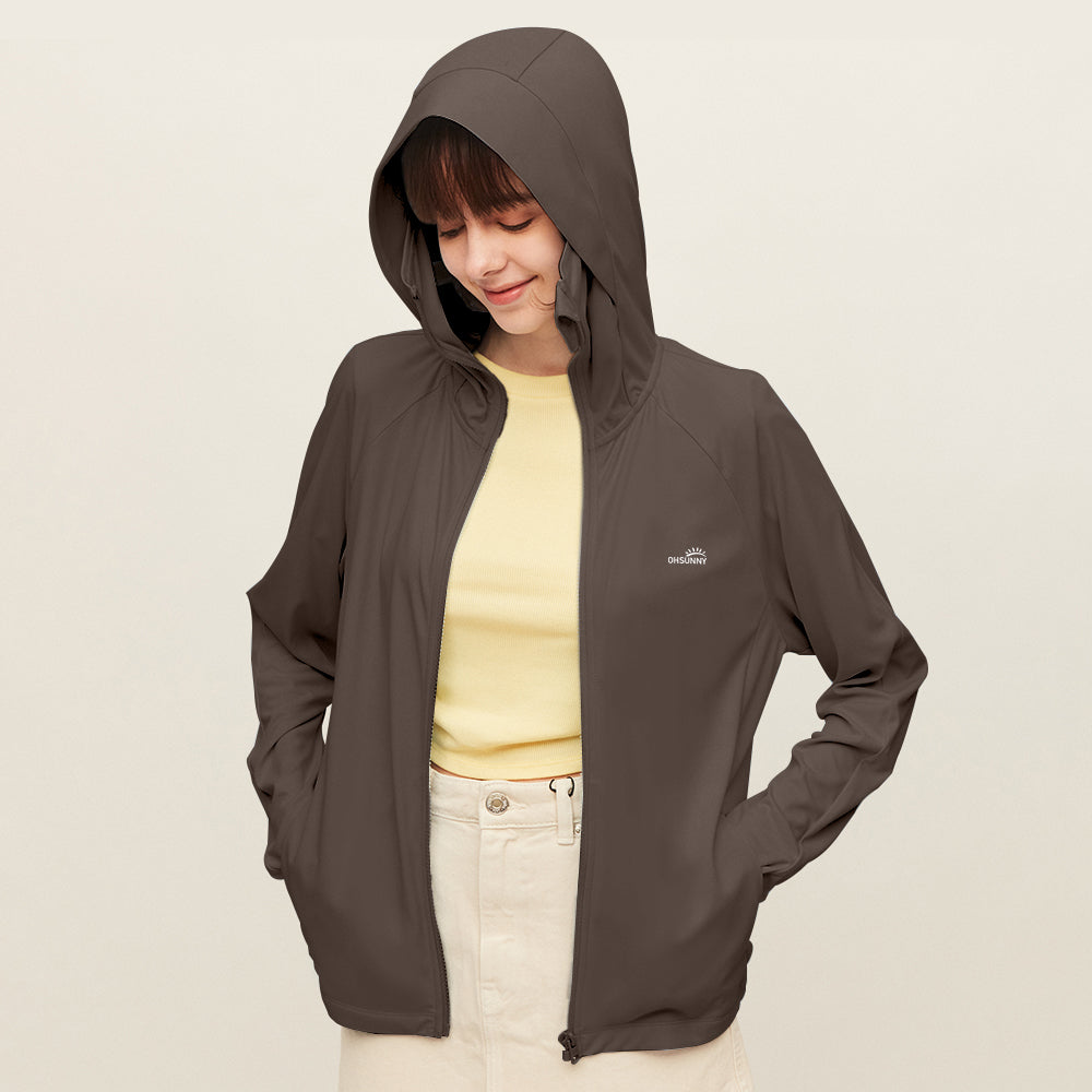 thumbnail image 2 of Women's UPF 50+ Sun Protection Hoodie - Lightweight Full Zip Rash Guard With Pocket 2 of 14