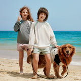 Kid's Long Sleeve Pullover UPF50+ Anti-Chlorine Fabric Loose Casual Tops