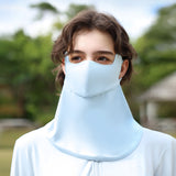 US Stock Sunscreen Neck Gaiter Face Cover UPF 50+ Mouth-Opened Breathable Mask