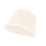US Stock Winter Faux Fur Bucket Hat Fluffy Fuzzy Vintage Hat