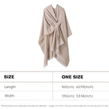 US Stock Shawl Warps for Women Open Front Poncho Cape Scarf Warm Blanket