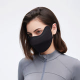 Warm Face Mask with Stylish Leather Edge Face Cover