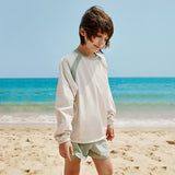 Kid's Long Sleeve Pullover UPF50+ Anti-Chlorine Fabric Loose Casual Tops