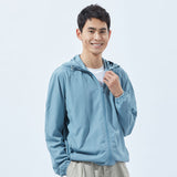 US Stock Men's Standard Hoodie Ultra Light Long Sleeve Sun Protective Coat UPF 50+