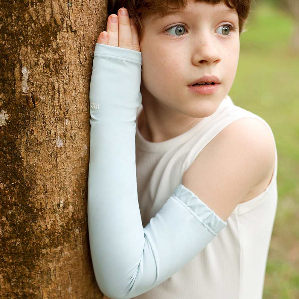 Kid's Arm Sleeves with Thumb Hole Sun Protection UPF50+ Athletic Arm Covers