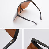 US Stock Trendy Polarized Sunglasses UV400 Vintage Oversized Style Square Sun Glasses