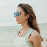 Retro Polarized Sunglasses UV400 Sun Glasses with Decorative Slot