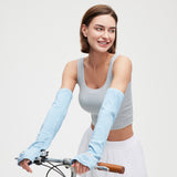 Women's Loose Fit Sun Arm Sleeves UPF50+ Anti-UV Arm Guards for Outdoor Activities