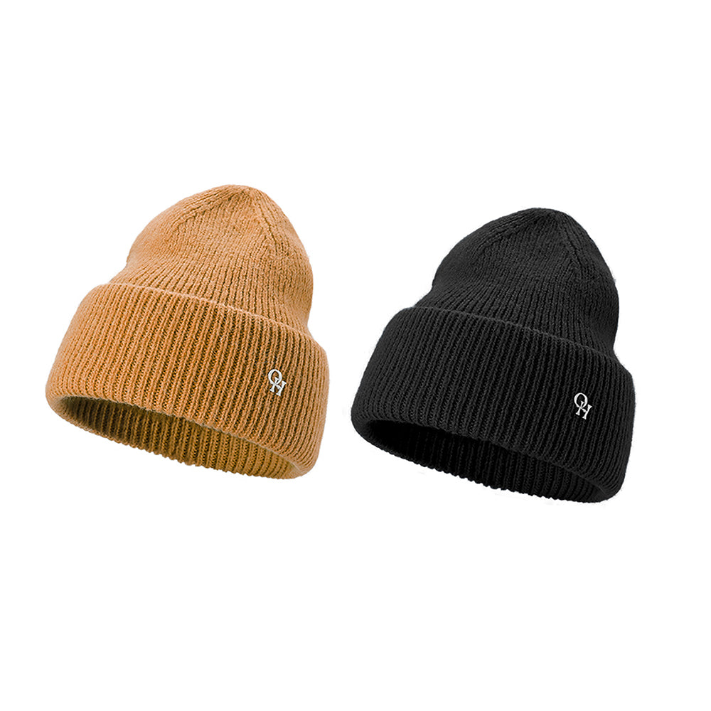 2 Packs Winter Beanie Hats for Men Women Soft Warm Stretch Chunky