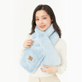 US Stock Faux Rabbit Fur Scarf for Women Winter Warm Scarves